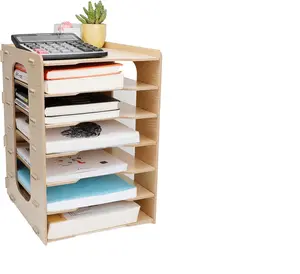 Organizador de archivos de escritorio, organizador de papel con bandeja de letras para escritorio, carpeta de archivos de 7 niveles, soporte de papel para hogar y oficina