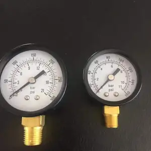 Hoge Kwaliteit Sypg Serie Manometer Zwart Staal Case Bottom Vacuüm Manometer