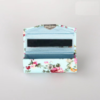 4pcs Femmes Floral Rouge À Lèvres Cas avec Miroir Rouge À Lèvres Titulaire pour Sac À Main Voyage Maquillage Organisateur De Stockage