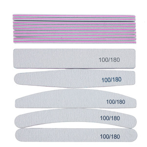 Lime à ongles professionnelle en gros, double face 100/180, personnalisable avec logo OEM, lime à ongles zébrée haut de gamme - Product Image 1