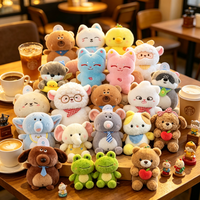 Vente en gros de jouets en peluche personnalisés à bas prix de 8 pouces, assortis, doux et confortables, pour enfants, poupées de machine à griffes, jouets en peluche de dessin animé