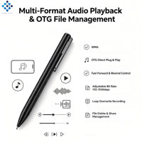 Grabadora de Voz Digital Q97 de 64 GB, Conector Tipo C, Formato de Audio WAV, Grabación de Larga Duración, Grabación con un Clic, Toma de Notas en Reuniones