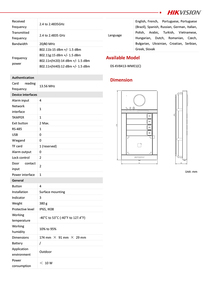 HIK DS-KV8413-WME1(C) Video Cửa Điện Thoại 4-Nút Kim Loại Biệt Thự Cửa Trạm Với 2 MP Máy Ảnh IR Bổ Sung nametag Gọi Điện Thoại Nút - Product Image 5