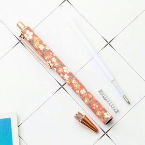 Trendy Aesthetic Press Ballpoint Pens with Glitter - Cute Pastel Stationery for Students & Gift Ideas - Product Image 4