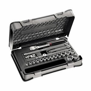 Jeu de clés à douille Usag 3/8 pouces à entraînement hexagonal, kit d'outils de réparation automobile 605 3/8 EB - Product Image 1