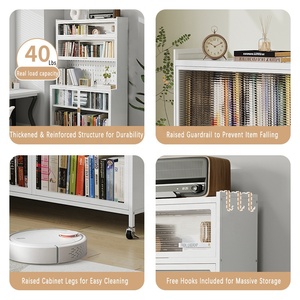 <span class=keywords><strong>Armoire</strong></span> de <span class=keywords><strong>rangement</strong></span> indépendante de 74 pouces avec grand comptoir et portes en verre ajustables, meubles de salle à manger - Product Image 5
