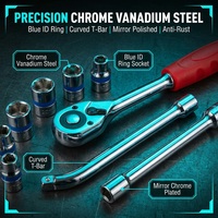 STORM KING – Jeu de clés à douille combinées chromées 6 pièces en acier au chrome-vanadium, entraînement 1/2 pouce, kit d'outils manuels pour réparation automobile