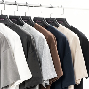 T-shirt Oversize Boxfyfit Personalizzata all'Ingrosso, T-shirt Lavorata <span class=keywords><strong>a</strong></span> Maglia da <span class=keywords><strong>Uomo</strong></span>, Pesante 270gsm, Maglietta da <span class=keywords><strong>Uomo</strong></span> Vuota Estiva - Product Image 5