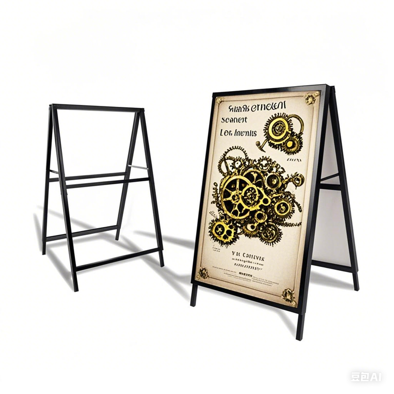 Customizable Metal Sign Holder Stand for