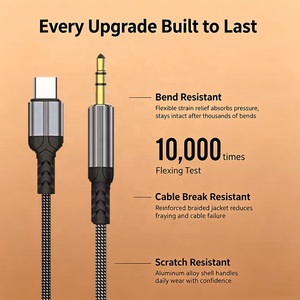 <span class=keywords><strong>สาย</strong></span> Aux ไนลอนยาว 3.3 ฟุต แบบ USB C Type C เป็น <span class=keywords><strong>3.5</strong></span> มม. สำหรับหูฟังในรถยนต์ ลำโพง สำหรับโทรศัพท์ 15/16 สำหรับ Galaxy S24/S23 <span class=keywords><strong>สาย</strong></span>ถักป้องกันสัญญาณรบกวน - Product Image 3