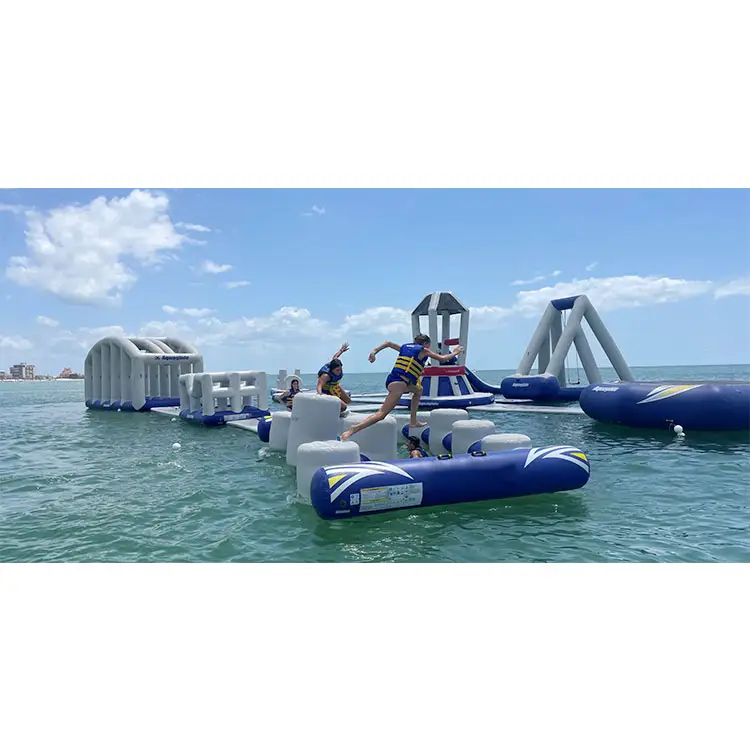 New design outdoor Commercial amusement Aqua Park Obstacle Beach big slide Floating water play equipment park inflatable