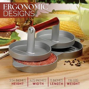 Prensa para <span class=keywords><strong>Hamburguesas</strong></span> Perfecta para <span class=keywords><strong>Hamburguesas</strong></span> <span class=keywords><strong>Gourmet</strong></span> con Grosor Ajustable - Product Image 2