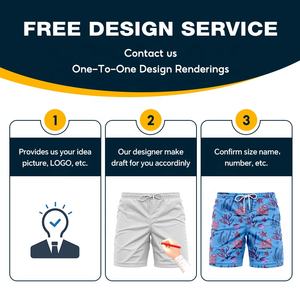 Pantaloncini da spiaggia da uomo di alta qualità pantaloncini elasticizzati in vita per spiaggia a quattro lati pantaloni da spiaggia elasticizzati - Product Image 4