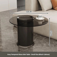 Table basse en verre intégrée moderne, table d'appoint multifonctionnelle minimaliste, table à thé de luxe légère, meubles de salon