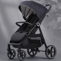 Poussette bébé 2-en-1 pliable, système de voyage sécurisé pour nourrisson, cadre en acier inoxydable, capacité de charge de 20 kg, modèle certifié 619A