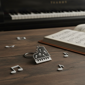 Portachiavi in Legno di Pianoforte Nero Senza Scatola - Product Image 3