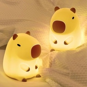 Cute Capybara <b>Night</b> Lamp 800mAh 1200mAh Battery Touch Control Nursery <b>Night</b> <b>Light</b> Bedside Table Lamp for <b>Boys</b> Girls Kids - Product Image 3