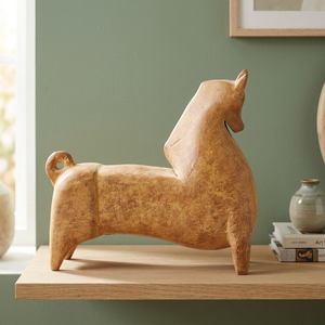 Handcrafted Wooden Horse Sculpture | Natural for Wood Decorative Figurine Mid Century Modern Abstract Design Eco-friendly - Product Image 2