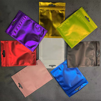 Guandu, pequeña empresa, a prueba de humedad, ventana mate, sello de cremallera resellable, bolsa de embalaje para accesorios de uñas, piedras preciosas y collares