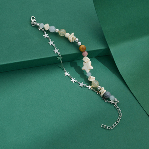 Pulsera de Perlas con Estrella de Cristal Harajuku Y2K, Pulsera de Doble Capa con Cuentas, Estilo Vintage, para Mujer, Regalo de Joyería - Product Image 4