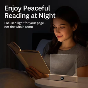 Lampe <span class=keywords><strong>de</strong></span> lecture LED 2-en-1 améliorée, 3 températures <span class=keywords><strong>de</strong></span> couleur, 3 niveaux <span class=keywords><strong>de</strong></span> luminosité, 1200 mAh, lampe <span class=keywords><strong>de</strong></span> chevet pour la lecture - Product Image 2