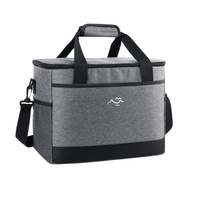 Sac isotherme pliable unisexe avec doublure en PEVA, sac à bandoulière portable, boîte de conservation du froid, sac à lunch