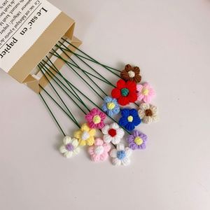 <b>Flower</b> Bouquets Decoration Handmade Crochet Artificial Puff <b>Flower</b> Bouquet Wholesale Long-Lasting Artificial Floral Bouquet - Product Image 2