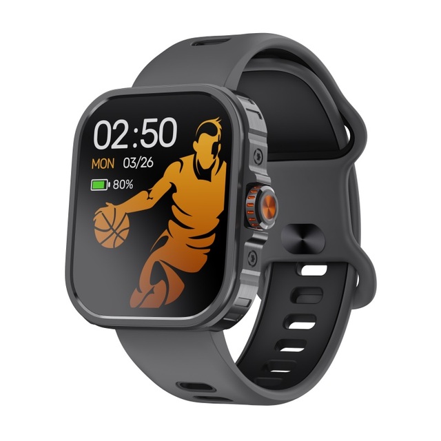 1.85 Inch Smartwatch GPS Tracker Watch 3ATM Water Resistant Smart Watches With AMOLED Display Square