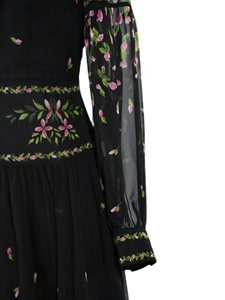 <span class=keywords><strong>Abito</strong></span> Lungo Elegante con Fiocco 2026 Moda Primavera <span class=keywords><strong>Donna</strong></span> Stampa Floreale Colorata Manica Lunga Casual Nero Maxi <span class=keywords><strong>Abito</strong></span> Lungo in Chiffon - Product Image 6