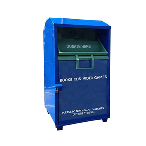 #2004 Outdoor Public Secure Metal Powder Coated Clothing Recycle Donate Bin Box