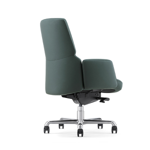 Silla de Oficina Moderna de Cuero con Altura Ajustable, Asiento Acolchado, Base Giratoria y Respaldo para Oficina en Casa - Product Image 5