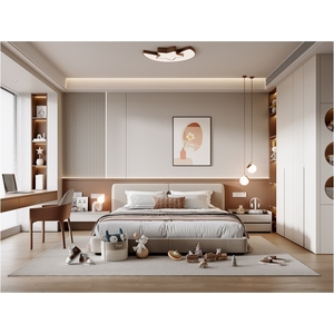 Customizable Modern Wood Bedroom Furniture <strong>Set</strong> for Kids Including Tatami Bed Bookcase <strong>Wardrobe</strong> for Apartment Hotel &amp; Home Use - Product Image 1