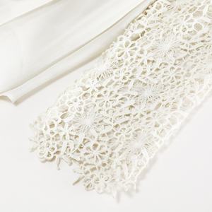 CUHAKCI, moda de primavera y otoño para mujer, Tops de encaje de ganchillo calados, blusas y camisas de manga larga, blusa informal para mujer de talla grande - Product Image 4