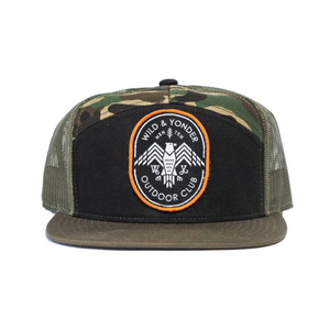Suir — chapeau de camionneur en coton sergé, casquette Gorras ajustable avec sept panneaux en maille - Product Image 1