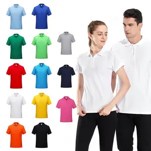 Camiseta polo de algodão para golfe personalizada unissex, camiseta polo bordada para homens, camiseta polo de malha em branco para homens