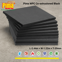 Panneau en mousse PVC WPC de haute qualité, épaisseur 20 mm, densité 0,6 g/cm3, couleur noire, panneaux de surface personnalisés, design d'intérieur Pima