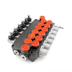 Vanne hydraulique manuelle P80-G34-6OT, 6 voies, direction de refoulement, filetage interne, fonte, débit de 80 L/min - Product Image 2