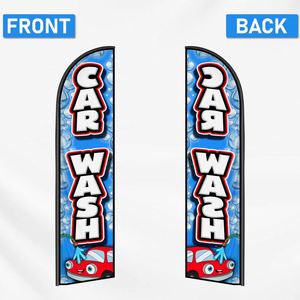 ธงขนนกคุณภาพสูงขนาด 2.5*11.5 ฟุต สำหรับล้างรถ ธงชายหาดสำหรับงานปาร์ตี้ริมชายหาดและโปรโมชั่นโฆษณา - Product Image 2