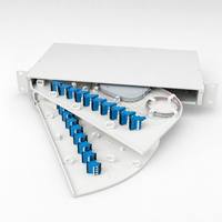 Panel de Conexiones de Fibra Óptica 1U 2U 3U con Bandeja Giratoria para Rack de 19 y 21 Pulgadas, Adaptador LC SC FC, Pigtail, 12, 24, 48, 72, 144 Fibras ODF