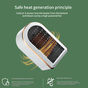 Máy sưởi không gian mini di động QIATAILI 1200W 110V 120V <span class=keywords><strong>CE</strong></span> PTC, tự động tắt, quạt điện - Product Image 3