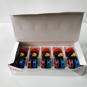 Izumi <b>Push</b> <b>Button</b> <b>Switch</b> 22mm Red Plastic Shell Screw Terminal IP40 Flame Retardant Insulation - Product Image 2