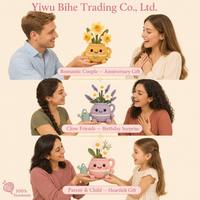 Plante en pot au crochet en laine faite à la main BH, décoration suspendue pour bureau et maison, écologique, cadeau Fête des Pères et Pâques, directement de l'usine