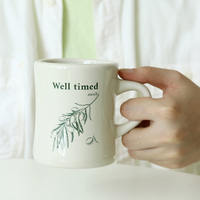 Tasse à café rétro Diner Vintage Céramique Sublimation Fashion Tasses à café incassables avec mur épais et poignée
