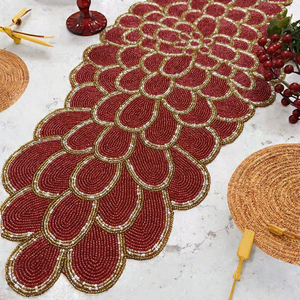 Cheesecloth Jacquard <b>Table</b> <b>Runner</b> Home <b>Dining</b> Vintage Arches Wedding Banquet Decor - Product Image 3