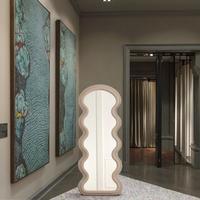 2025 moderne personnalisé pleine longueur mur miroir de sol haute définition tissu doux décoratif pour tendance salon moderne
