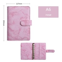 Classeur à feuilles mobiles A5/A6 fait à la main planificateur d'anneaux cahier couverture en cuir Style couverture rigide fournitures de bureau 6 anneaux calendrier