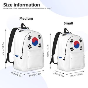 Sac de voyage décontracté et léger avec logo personnalisé, confortable et spacieux, sac à dos <span class=keywords><strong>en</strong></span> toile <span class=keywords><strong>en</strong></span> forme de drapeau de la <span class=keywords><strong>Corée</strong></span> du Sud pour les sorties - Product Image 3