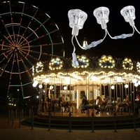 Lumières de Noël en gros pour l'extérieur, étanches IP68, 60 mm, 18 LED, 24 V, RGBW, lumières LED cabochon pour manèges de parcs d'attractions
