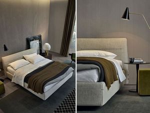 Cama de Almacenamiento Cuadrada Tapizada en Terciopelo, Tamaño Queen Doble, Fabricación Personalizada OEM, Muebles Modernos para Dormitorio, Cama de Madera con Almacenamiento - Product Image 4