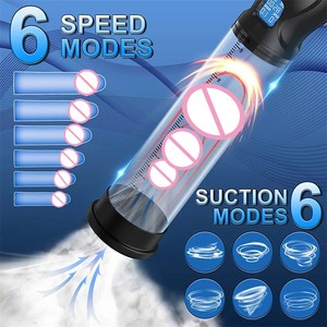 Pompe à pénis électrique pour masturbateurs masculins avec 6 intensités d'aspiration et modes d'aspiration Sex Toys for Trainer ale Penis for Bigger - Product Image 2